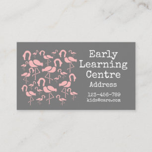 Tidigt Learning Center Daycare rosa flamingo Visitkort