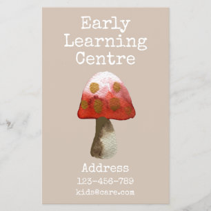 Tidigt Learning Center Daycare svamp Flyer