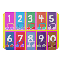 Tidigt matematiknummer 1 till 10 badmatt badrumsmatta
