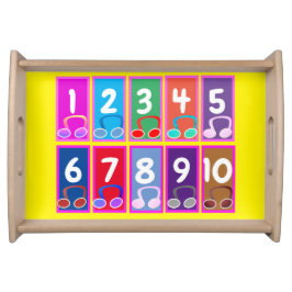 Tidigt matematiska nummer 1 till 10 fack frukostbricka