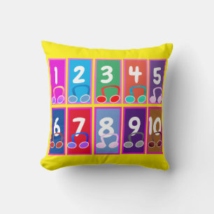 Tidigt Math-nummer 1 till 10 Cushion Kudde