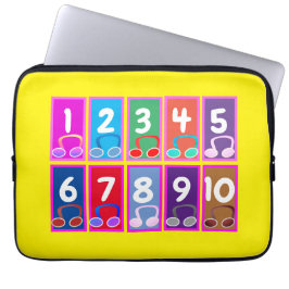 Tidigt Math-nummer 1 till 10 Electronics Bag Laptop Fodral