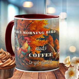 Tidigt Morgon Bird Tupp Art Kaffemugg