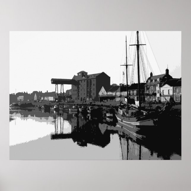 TIDIGT MORNING VID WELLS-NÄSTA HAVET POSTER (Framsidan)