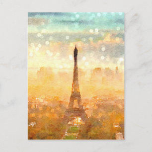 Tidigt Paris God morgon Vykort