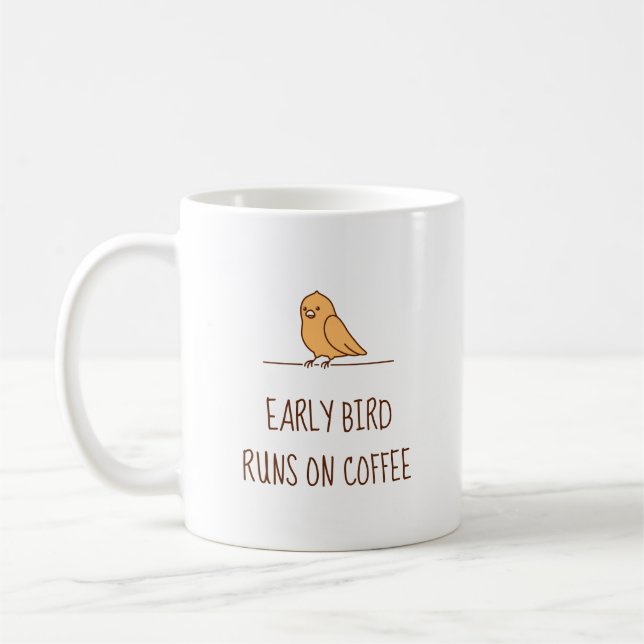 Tidigt-parrot parakit fet citat kaffemugg (Vänster)