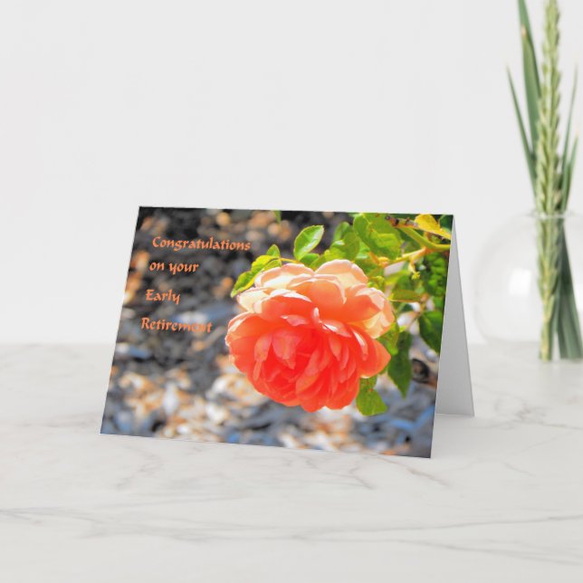 Tidigt Pension-kort med Orange Ro Kort (Framsida)