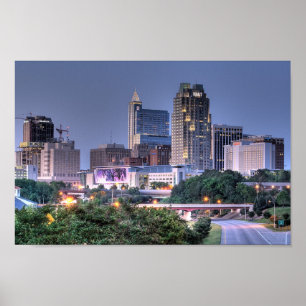 Tidigt Summer Evening - Raleigh, North Carolina Poster