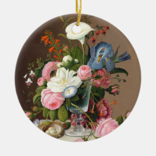 Tidigt Summer Flowers, Severin Roesen Julgransprydnad Keramik