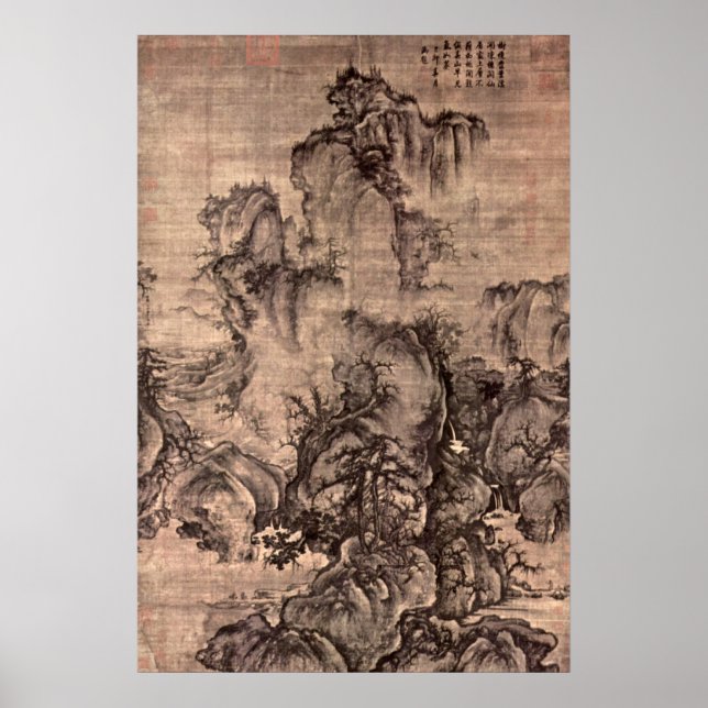 Tidigt Vår av Guo Xi Poster (Framsidan)