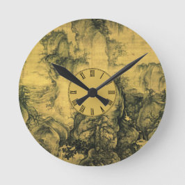 Tidigt Vår & Guo Xi, kinesisk konst/imperial China Rund Klocka