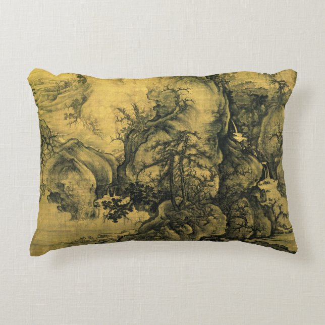 Tidigt Vår & Guo Xi - Kinesiska konst/imperialisti Prydnadskudde (Framsidan)