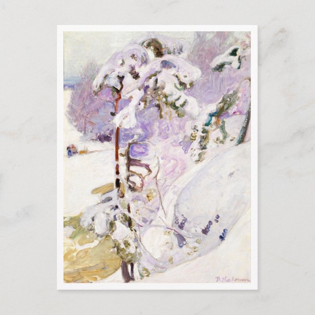 Tidigt vår, Pekka Halonen Vykort (Framsida)