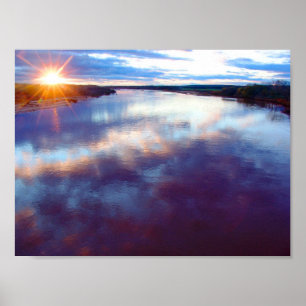 Tidigt Vår Sunset, Cimarron River I (C) Poster