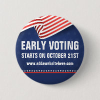 Tidigt Voting American Flagga Val Data
