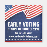 Tidigt Voting American Flagga Val Data
