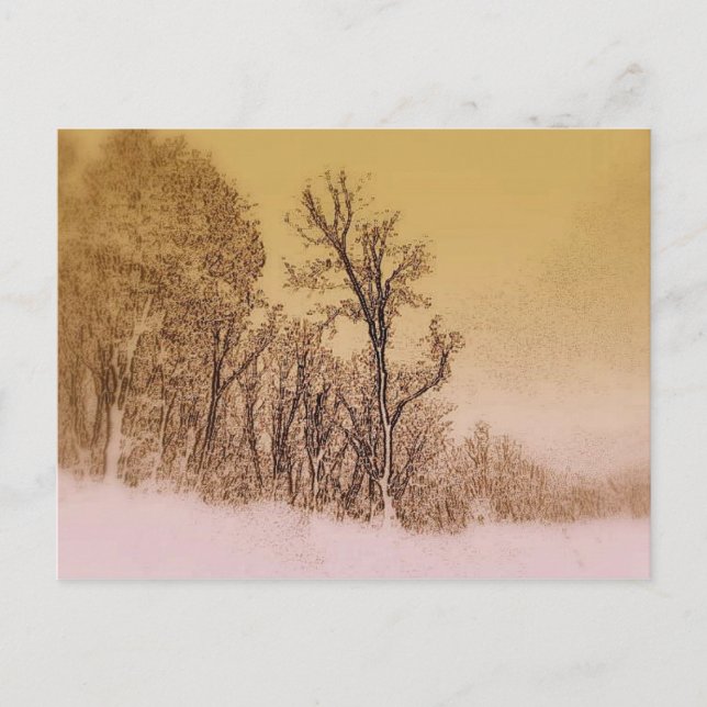 Tidigt Winter Skyline Vykort (Framsida)