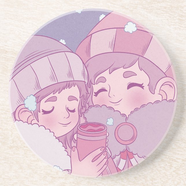 Tidigt Winter Snowfall Underlägg (Framsidan)