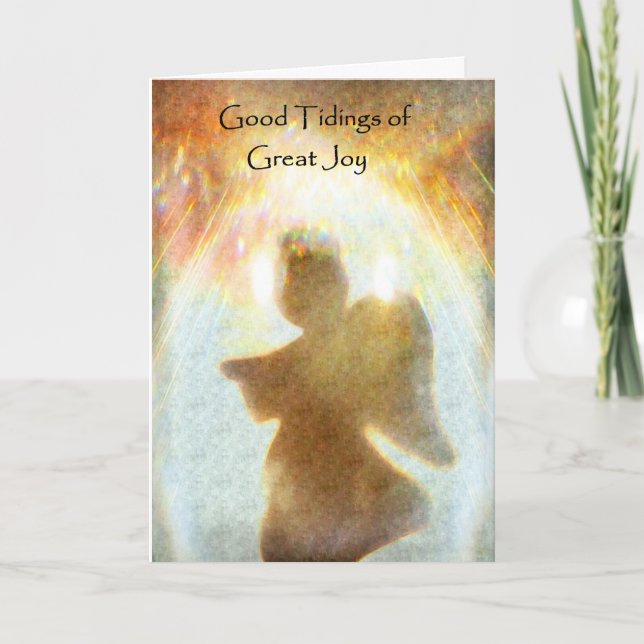 Tidings av den underbara glädjejulkortet helgkort (Framsida)