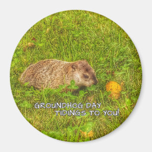 Tidings för Groundhog dag till dig! magnet