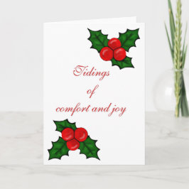 Tidings of Comfort and Joy Christmas Card Kort