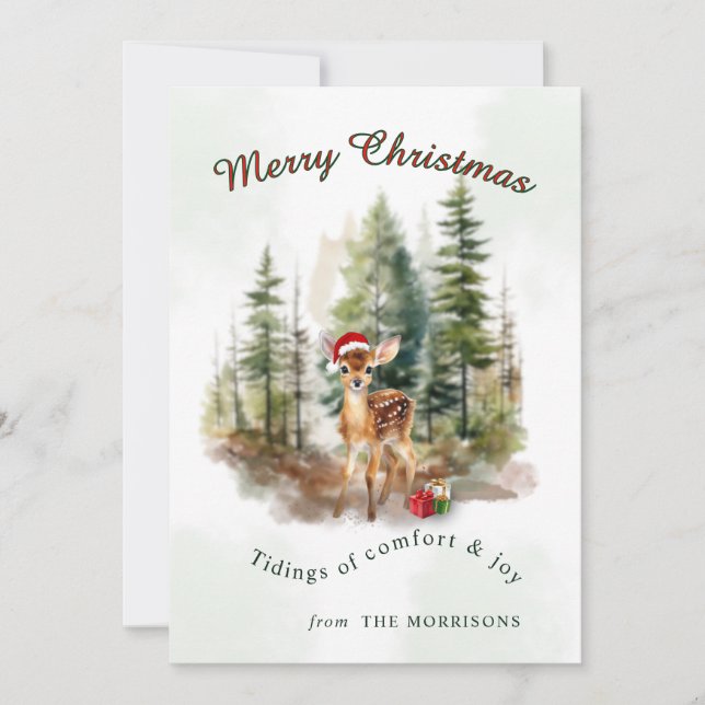 Tidings of Joy Christmas Greeting Card Inbjudningar (Framsida)