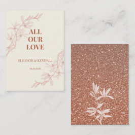 Tidlös Blomma Bröllop Tack Tilläggskort