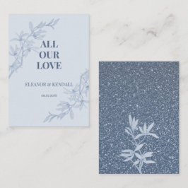 Tidlös Blomma Bröllop Tack Tilläggskort