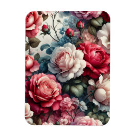 Tidlös Blommigt Charm för Ro Magnet