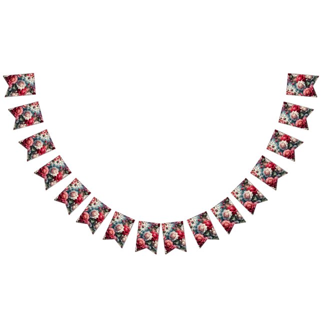 Tidlös Blommigt Charm för Ro Vimplar (Alla)