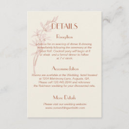 Tidlös blomsterinitial vigselkortstillbehör tilläggskort