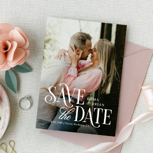 Tidlös Bröllop Save The Date-kort Inbjudningar