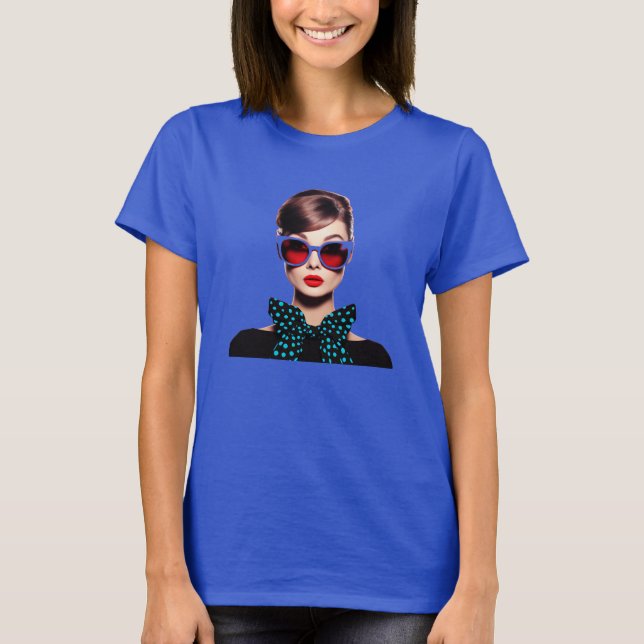 Tidlös elegance: Audrey Hepburn Inspired T-Shirt (Framsida)