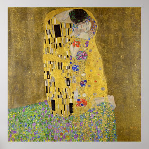 Tidlös elegance: Gustav Klimt's 'the Kiss' Poster