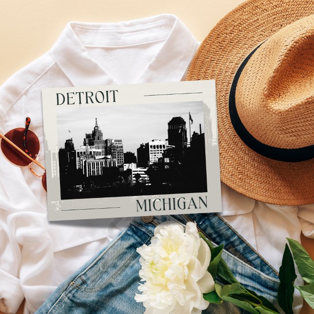 Tidlös Elegans i Detroit, Michigan Vykort (Timeless Elegance of Detroit, Michigan Postcard)