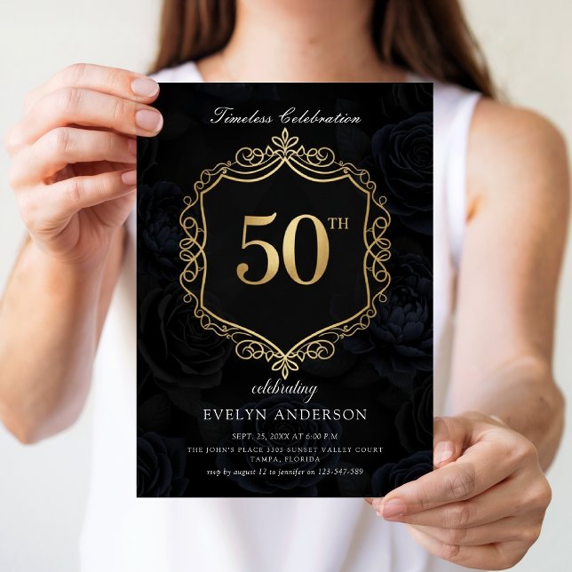 Tidlös firande svart och guld 50-årsdag (Skapare uppladdad)