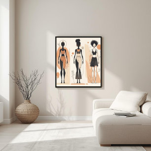 Tidlös form – minimalistisk feminin konst II Poster