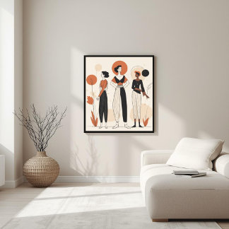 Tidlös form – minimalistisk feminin konst poster