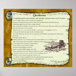 Tidlös inspiration för Desiderata~ Poster