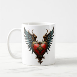 Tidlös kärlek, surrealistisk elegans i steampunk-s kaffemugg