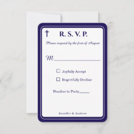 Tidlös katolsk monogram svarskort OSA kort