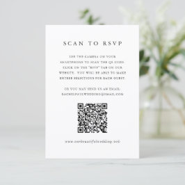 Tidlös Klassisk QR-kod Formell Bröllop OSA Kort