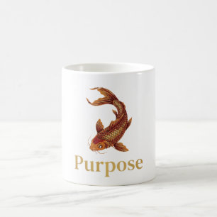 Tidlös Koi-symbol för styrka - present Kaffemugg