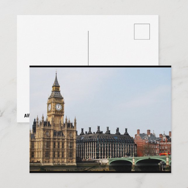 Tidlös London Vykort (Fram/baksida)