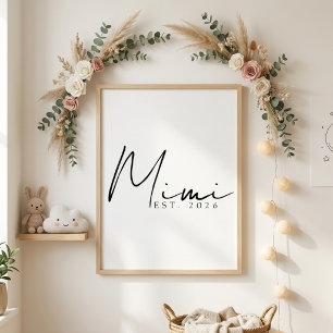Tidlös Mimi År Elegant Familj Script Poster