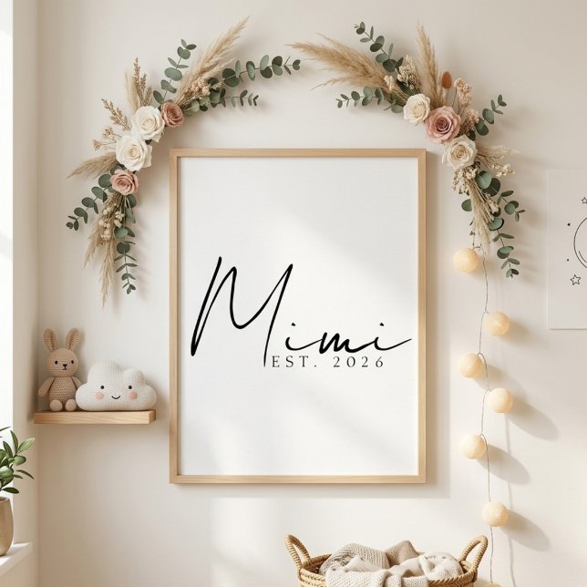 Tidlös Mimi År Elegant Familj Script Poster (Skapare uppladdad)