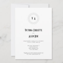 Tidlös Monogram Cirkel Minimalistisk Reception