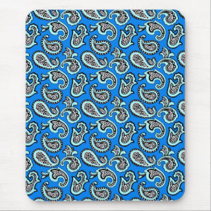 Tidlös Paisley på blå bakgrund Musmatta