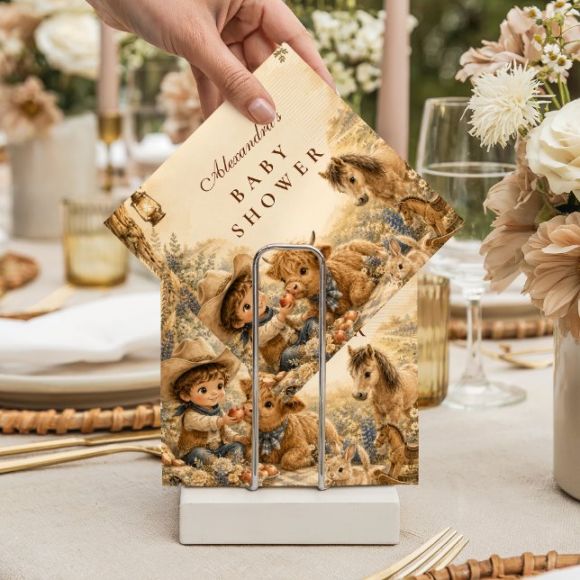 Tidlös pojke västern boho baby shower pappersservett (Skapare uppladdad)