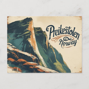 Tidlös Preikestolen-scen Vykort